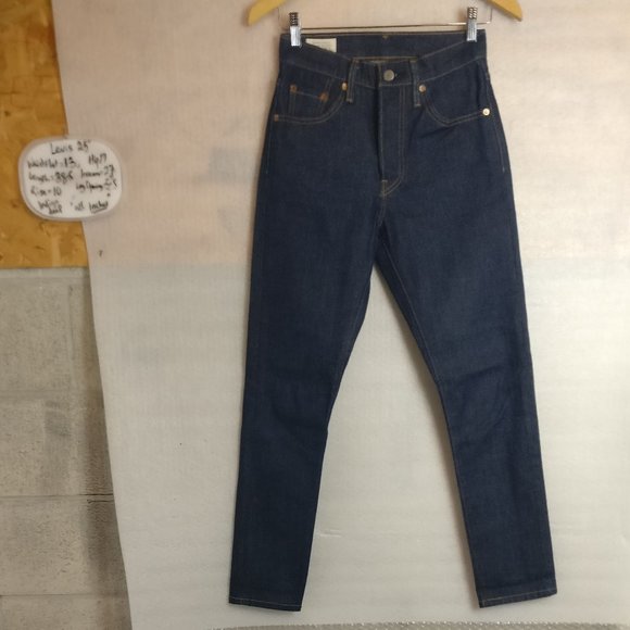 Levi's 501S Premium Button Fly Skinny Jean in DARK HORIZONS 25w/Measurements - Picture 8 of 14